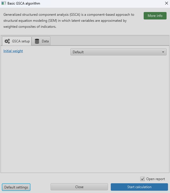 GSCA 算法对话框