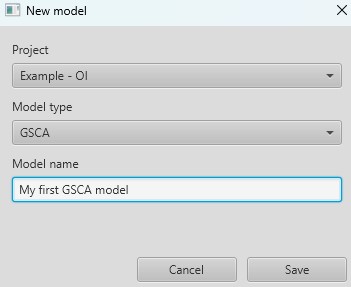 创建新 GSCA 模型